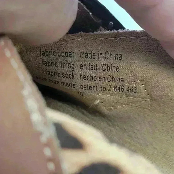 CALISTOGA Leopard Women's Sleepers/Sandals Buckle Strap Size 10 Faux Suede Flat - Picture 6 of 10